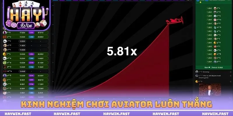 Kinh nghiệm chơi Aviator luôn thắng